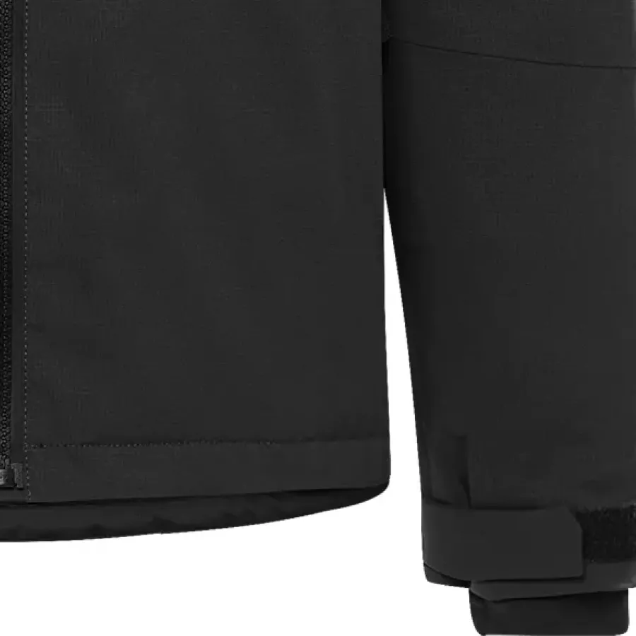 **Mit Klettverschluss verstellbare Ärmel mit Daumenschlaufe** bieten eine sichere, individuelle Passform, die bei aktiver Arbeit nicht verrutscht.