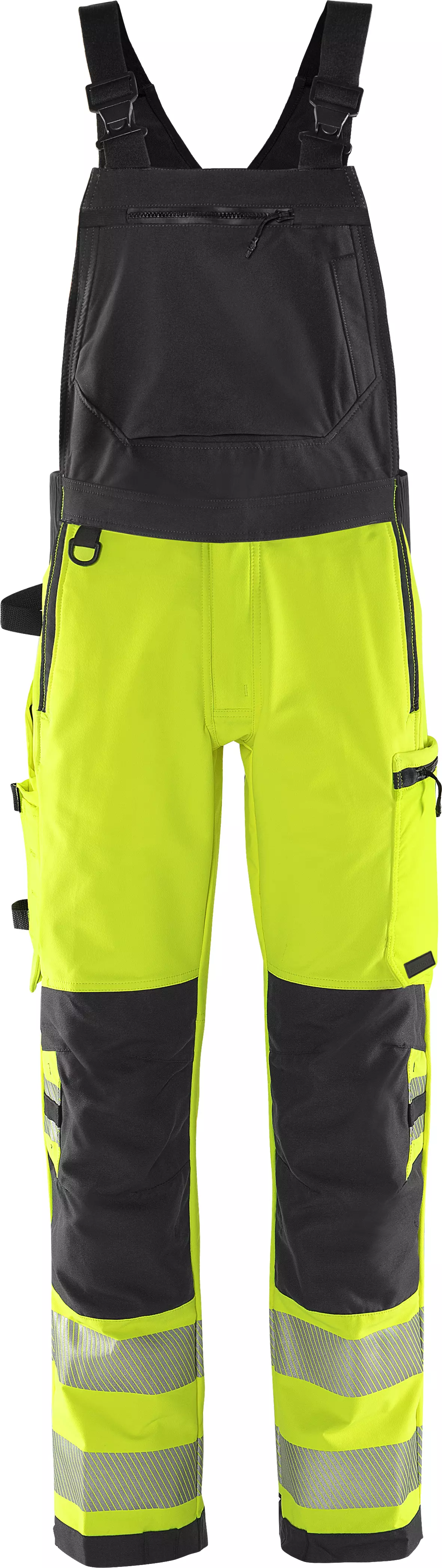 Fristads 134190-196, Green High Vis Stretch Bib Overall Class 2 1031 GSTP, image 1