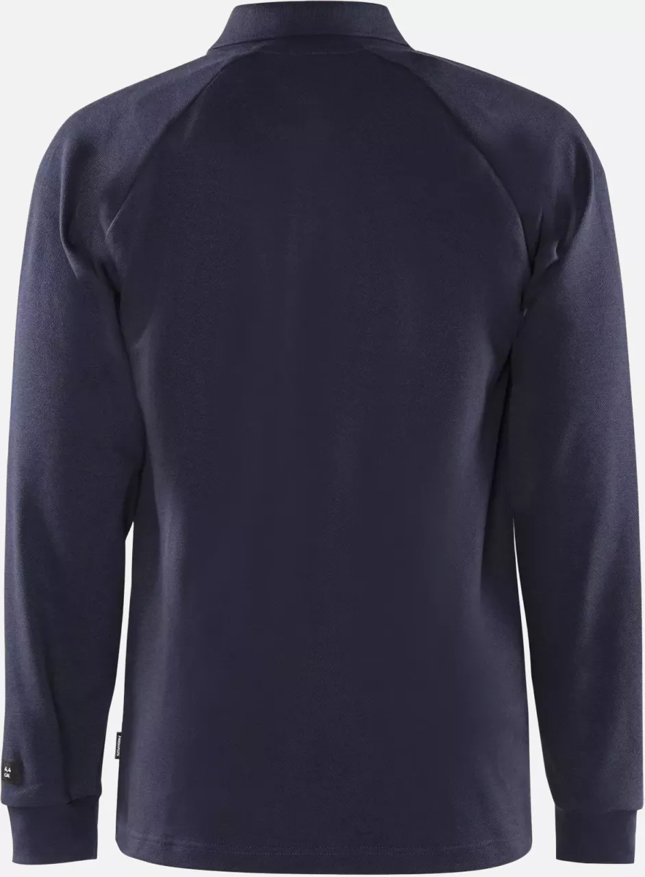 Fristads 100472-540, Flamestat Long Sleeve Polo Shirt 784 PFLA, image 2, gallery thumbnail