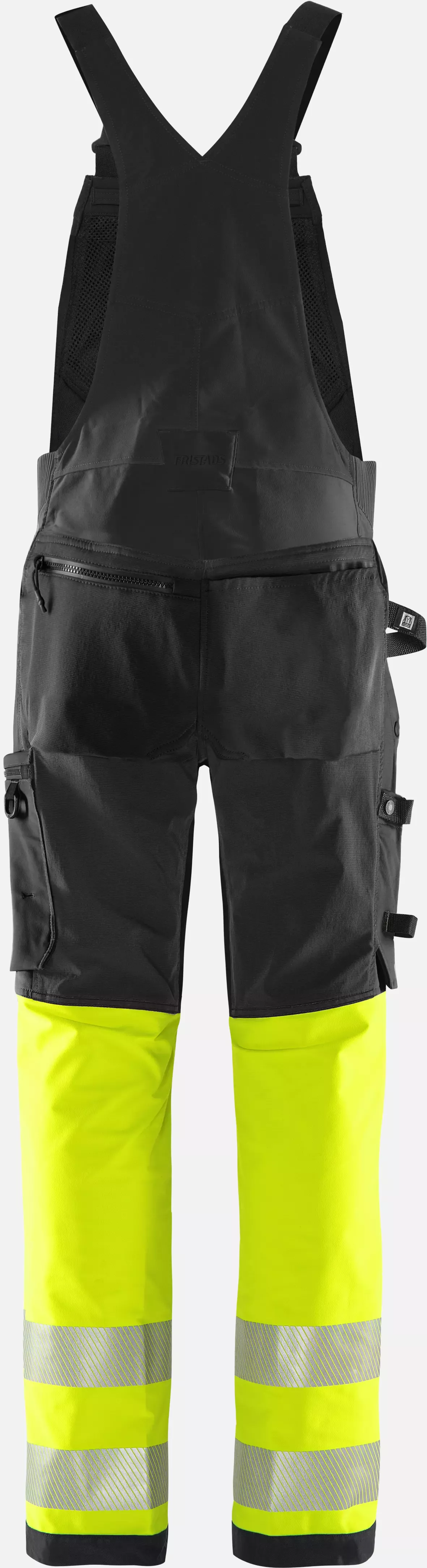 Fristads 134244-196, Green High Vis Stretch Bib Trousers Class 1 1032 GSTP, image 2