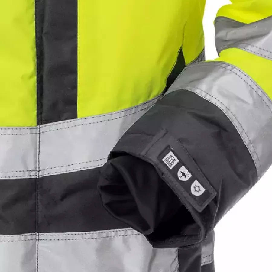 **Hook and Loop Adjustable Sleeves with Thumb Grip** provide a secure, adjustable fit that stays in place during active work.