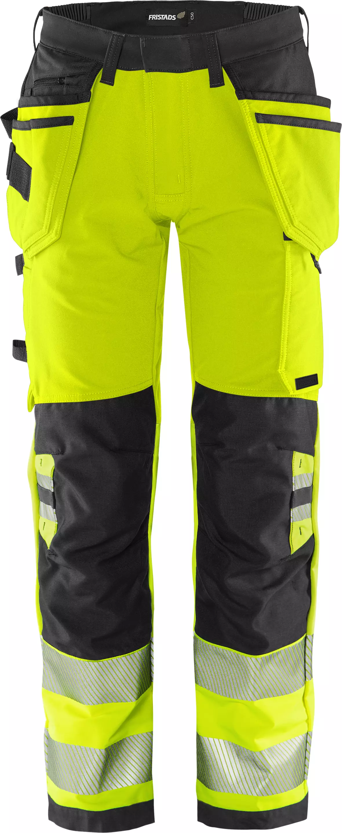 Fristads 134188-196, Green High Vis Craftsman Stretch Trousers Class 2 2644 GSTP