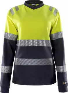 Fristads 133269-171, Flamestat Women's High Vis T-Shirt, Long Sleeve Class 1 7108 TFL