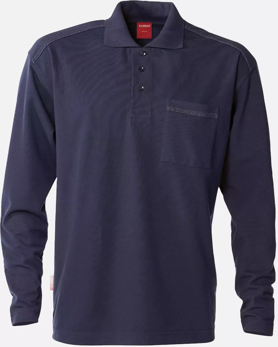 Fristads 100781-540, Long Sleeve Polo Shirt 7393 PM, image 1, gallery thumbnail