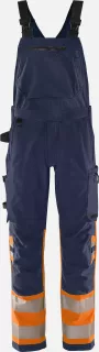Fristads 134244-271, Green High Vis Stretch Bib Trousers Class 1 1032 GSTP, image 1, gallery thumbnail