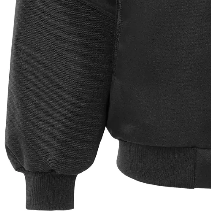 **Elastic Ribbed Cuffs** seal out drafts and let you move freely without losing warmth.