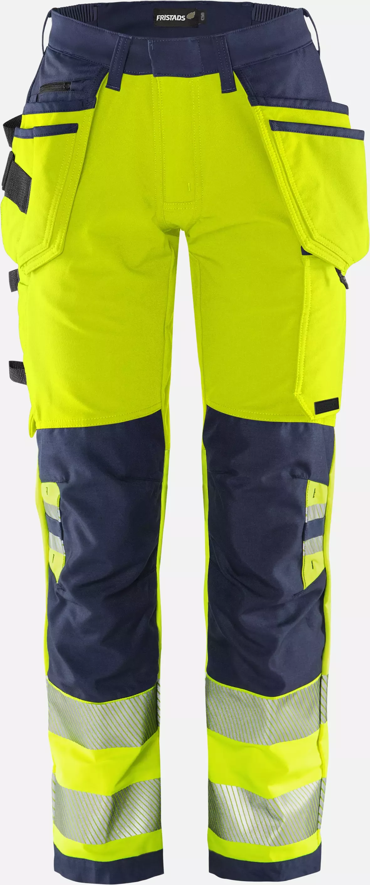 Fristads 134239-171, Green High Vis Craftsman Stretch Trousers Woman Class 2 2664 GSTP, image 1