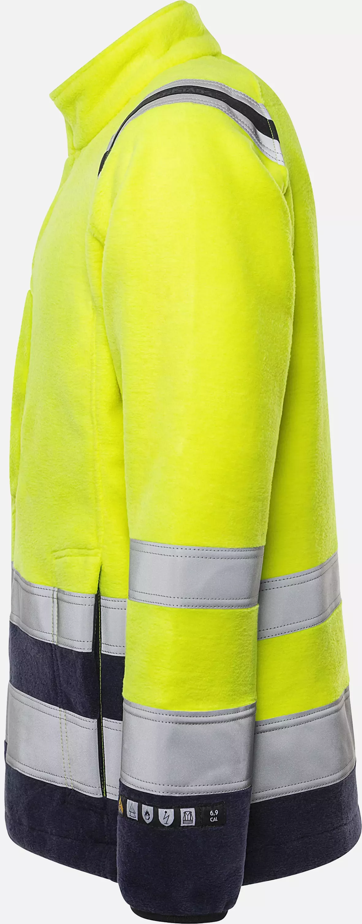 Fristads 122233-171, Flamestat High Vis Fleece Jacket Class 3 4063 ATF, image 3