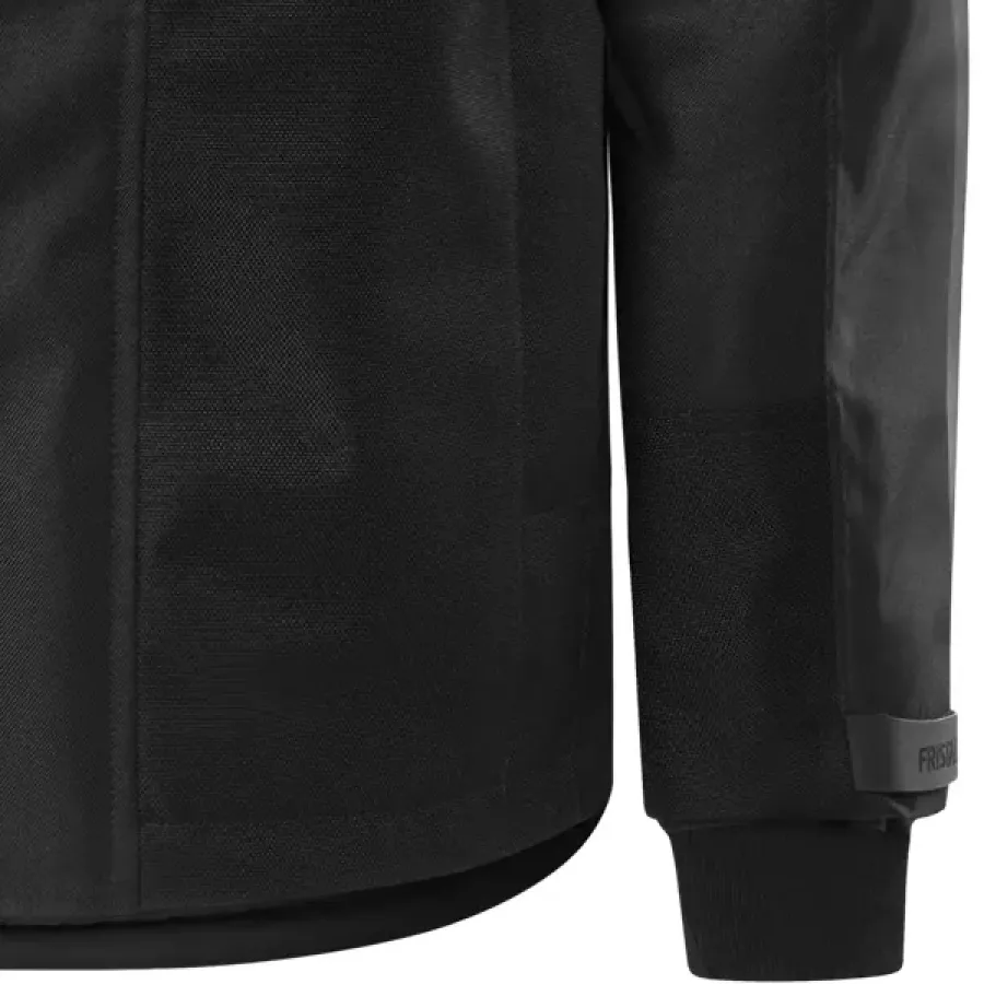 **Mit Klettverschluss verstellbare Ärmel mit Innenbündchen** sorgen für eine eng anliegende, schützende Passform, die Wärme einschließt und eine einfache Anpassung ermöglicht.