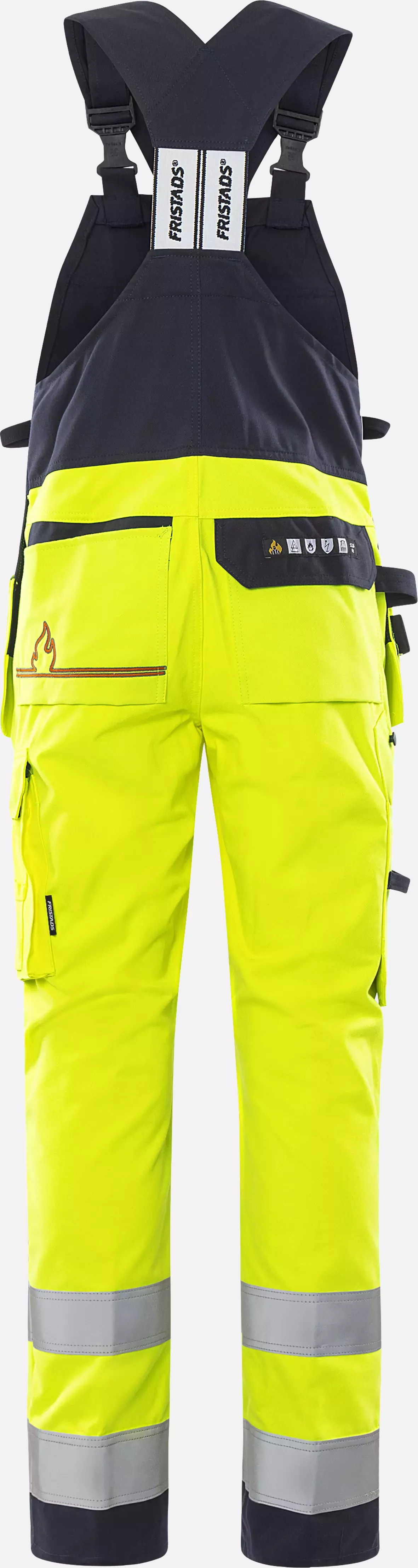 Fristads 109419-171, Flamestat High Vis Bib and Brace Class 2 1075 ATHS, image 2