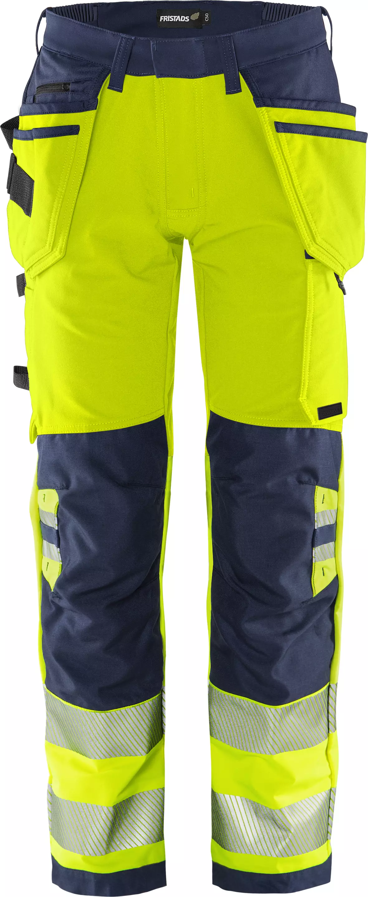 Fristads 134188-171, Green High Vis Craftsman Stretch Trousers Class 2 2644 GSTP, image 1