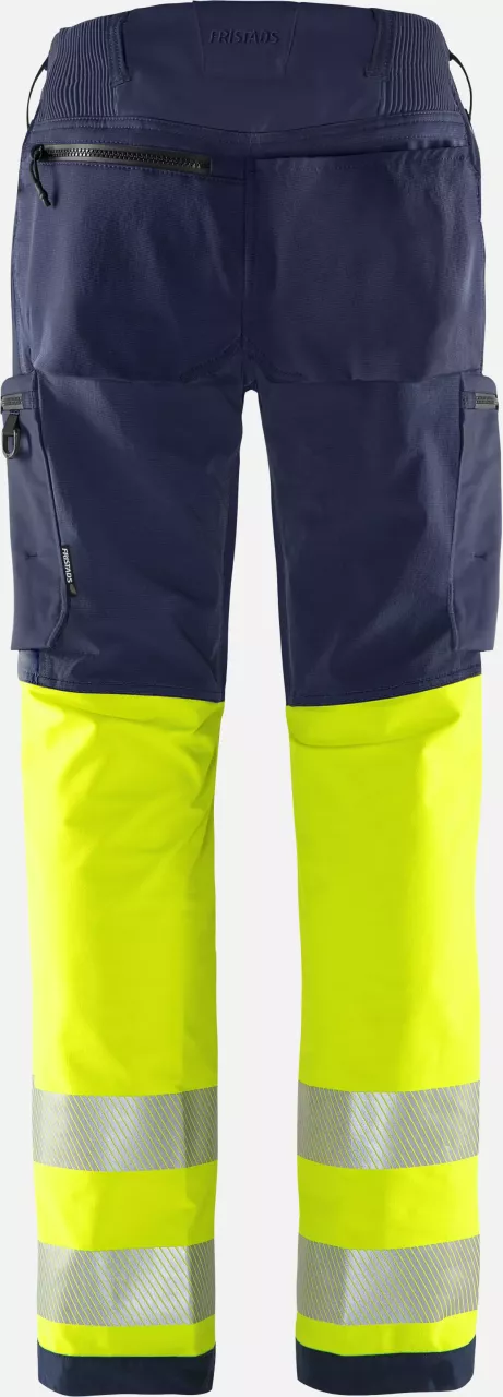 Fristads 134243-171, Green High Vis Stretch Trousers Class 1 2647 GSTP, image 2, gallery thumbnail