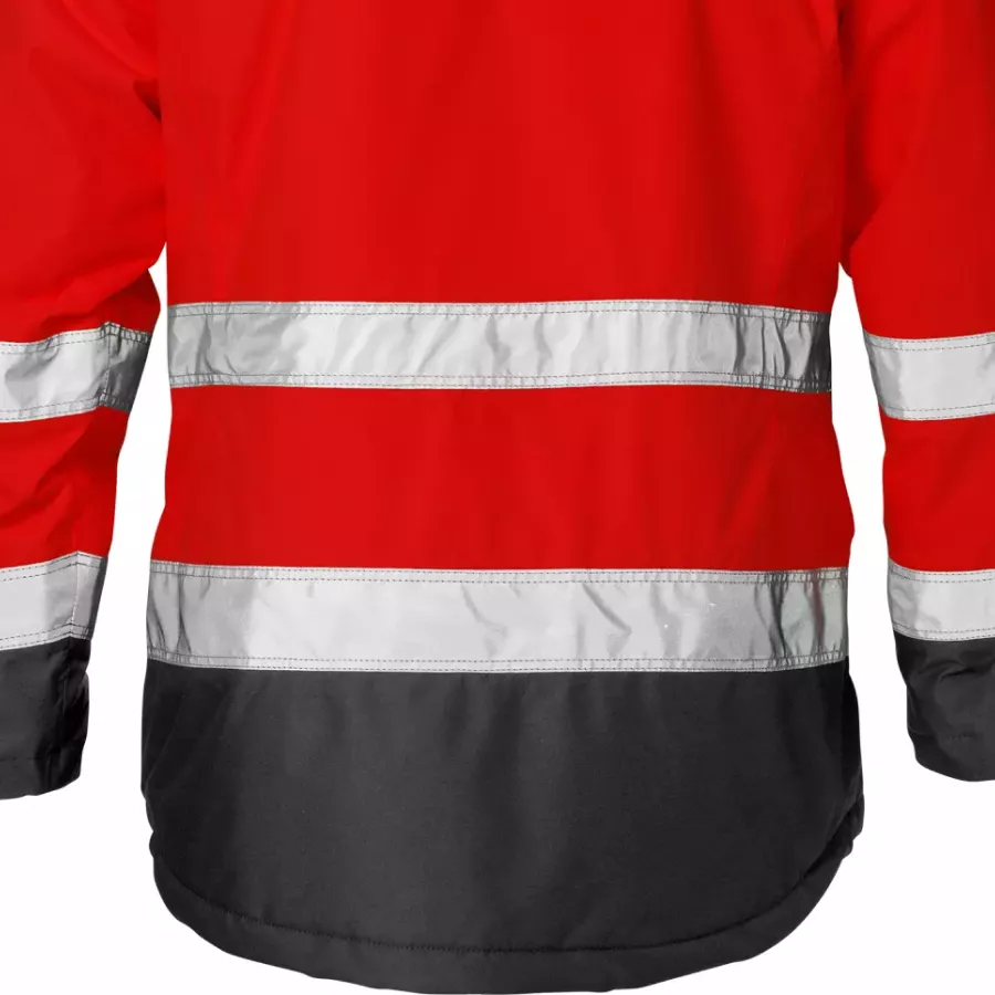 **Verlängerter Rücken** bietet zusätzliche Abdeckung, um Sie beim Bücken oder Strecken warm und komfortabel zu halten.