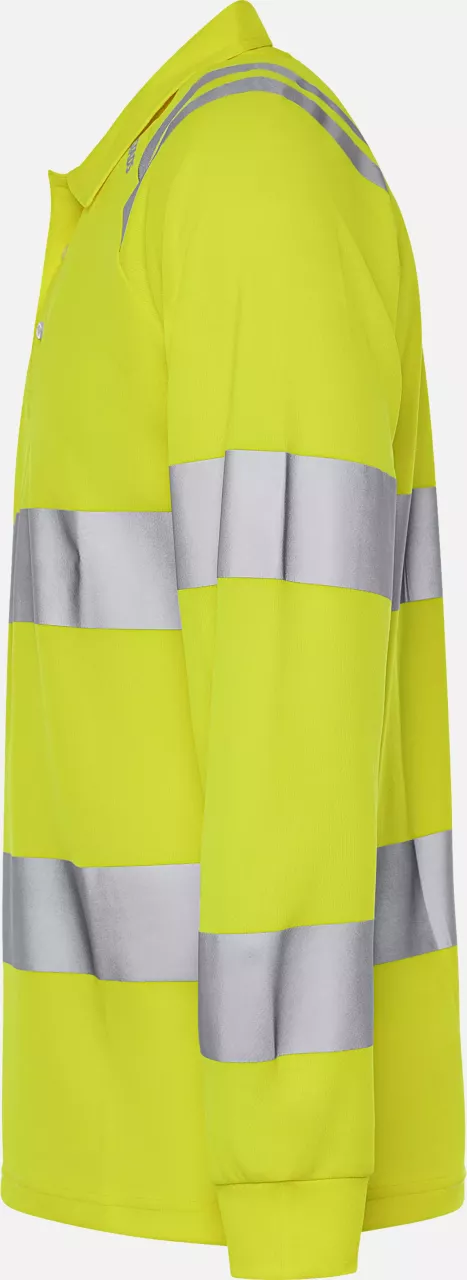 Fristads 301260-130, High Vis Long Sleeve Polo Shirt Class 3 7864 GPST, image 3, gallery thumbnail