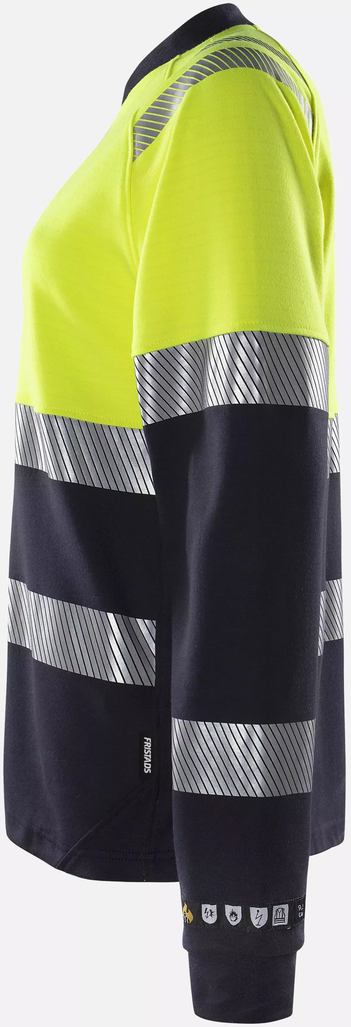 Fristads 133269-171, Flamestat Women's High Vis T-Shirt, Long Sleeve Class 1 7108 TFL, image 3