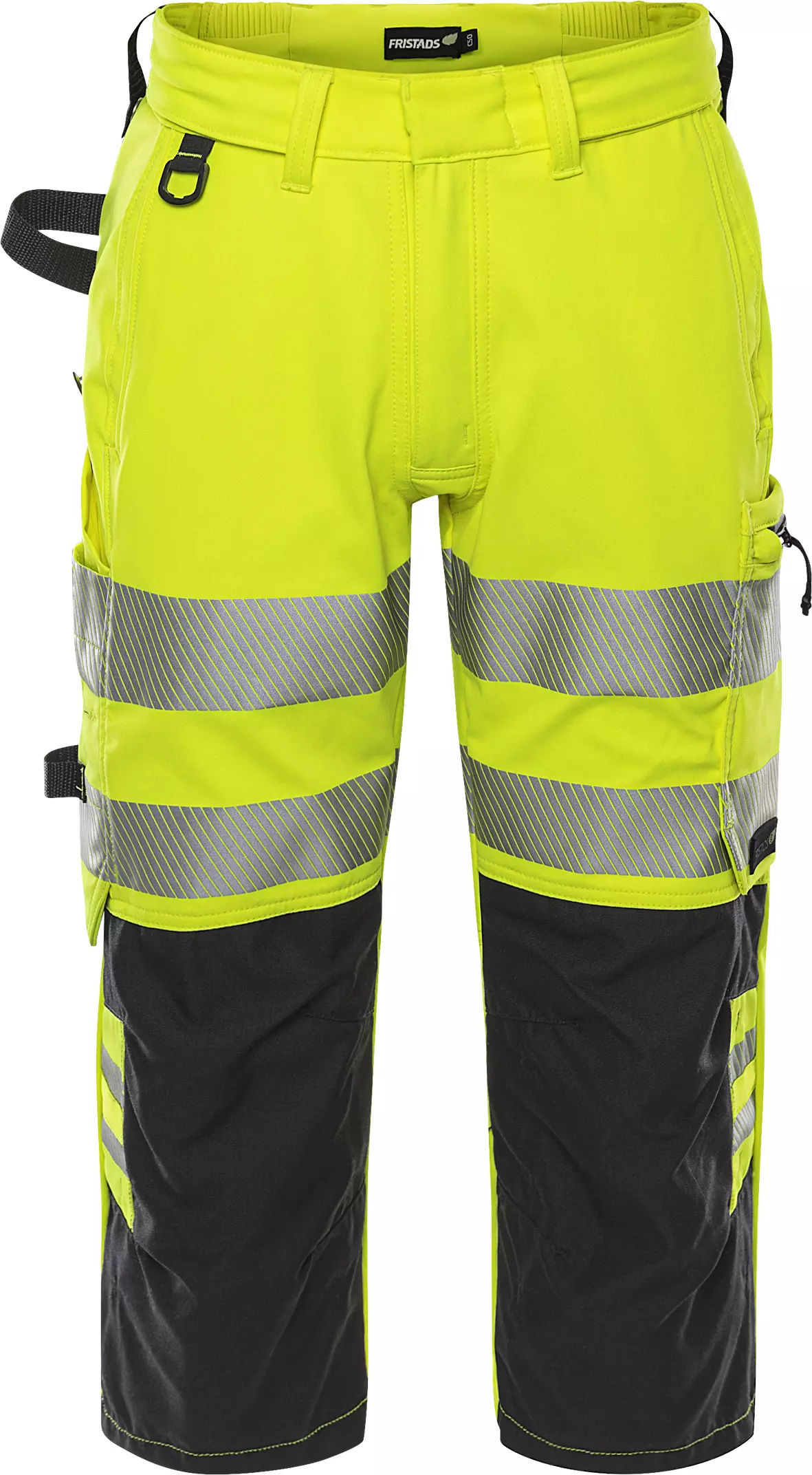 Fristads 301056-196, High Vis Stretch 3/4 Pants Class 2 2666 GSTP, image 3
