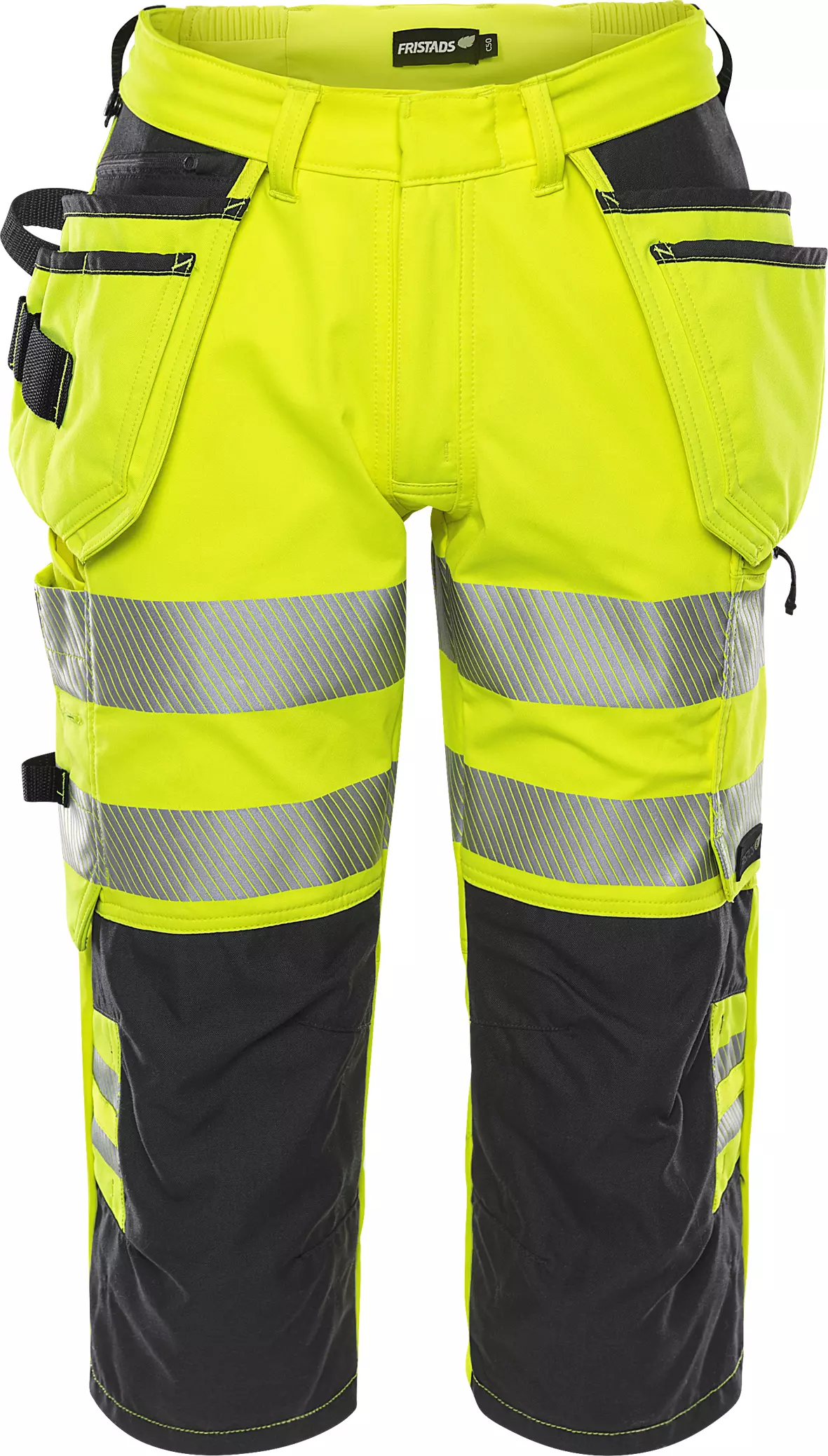 Fristads 301056-196, High Vis Stretch 3/4 Pants Class 2 2666 GSTP