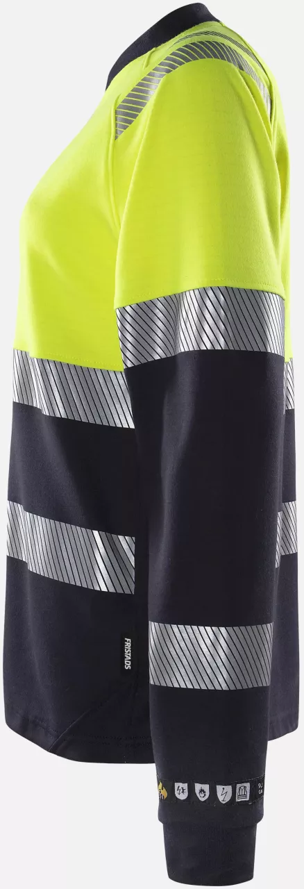 Fristads 133269-171, Flamestat Women's High Vis T-Shirt, Long Sleeve Class 1 7108 TFL, image 3, gallery thumbnail