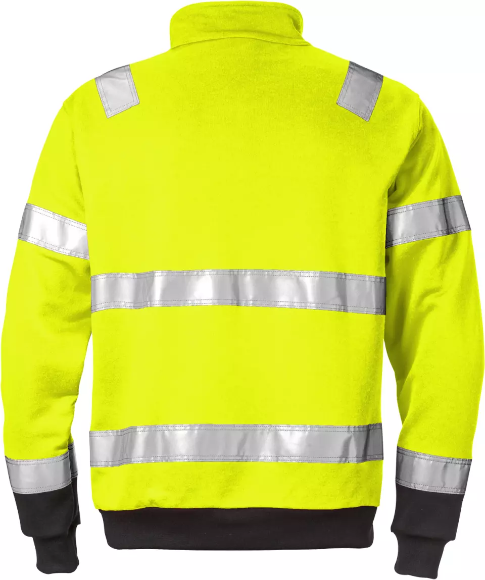 Fristads 100134-196, High Vis Zipper-Sweatshirt Klasse 3 728 SHV, image 2, gallery thumbnail