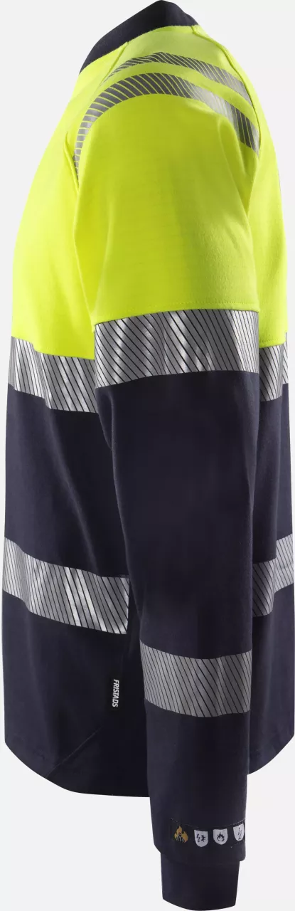 Fristads 133268-171, Flamestat High Vis Long Sleeve T-Shirt Class 1 7107 TFL, image 3, gallery thumbnail