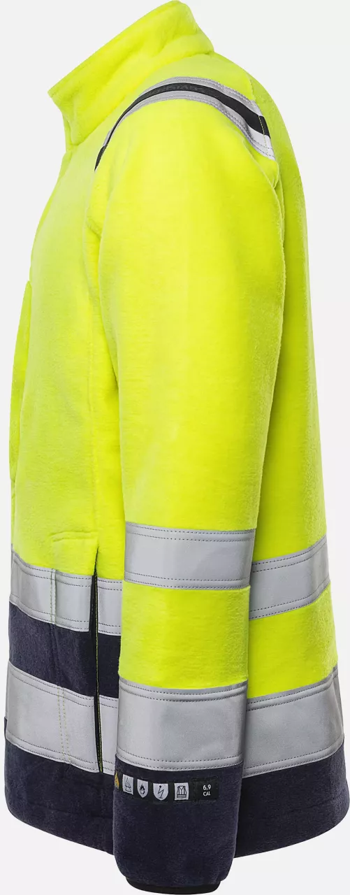 Fristads 122233-171, Flamestat High Vis Fleece Jacket Class 3 4063 ATF, image 3, gallery thumbnail