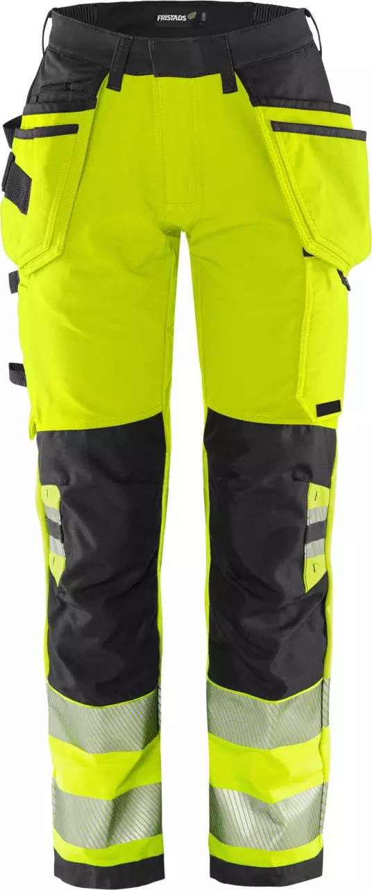 Fristads 134239-196, Green High Vis Craftsman Stretch Trousers Woman Class 2 2664 GSTP