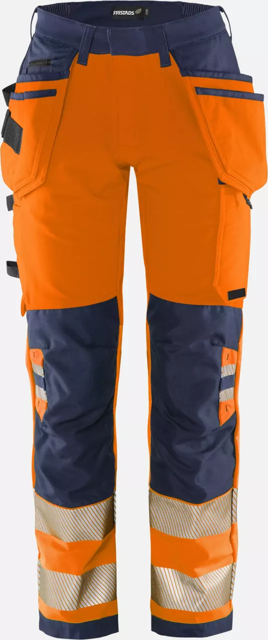 Fristads 134239-271, Green High Vis Handwerker Stretchhose Damen Klasse 2 2664 GSTP, image 1, gallery thumbnail