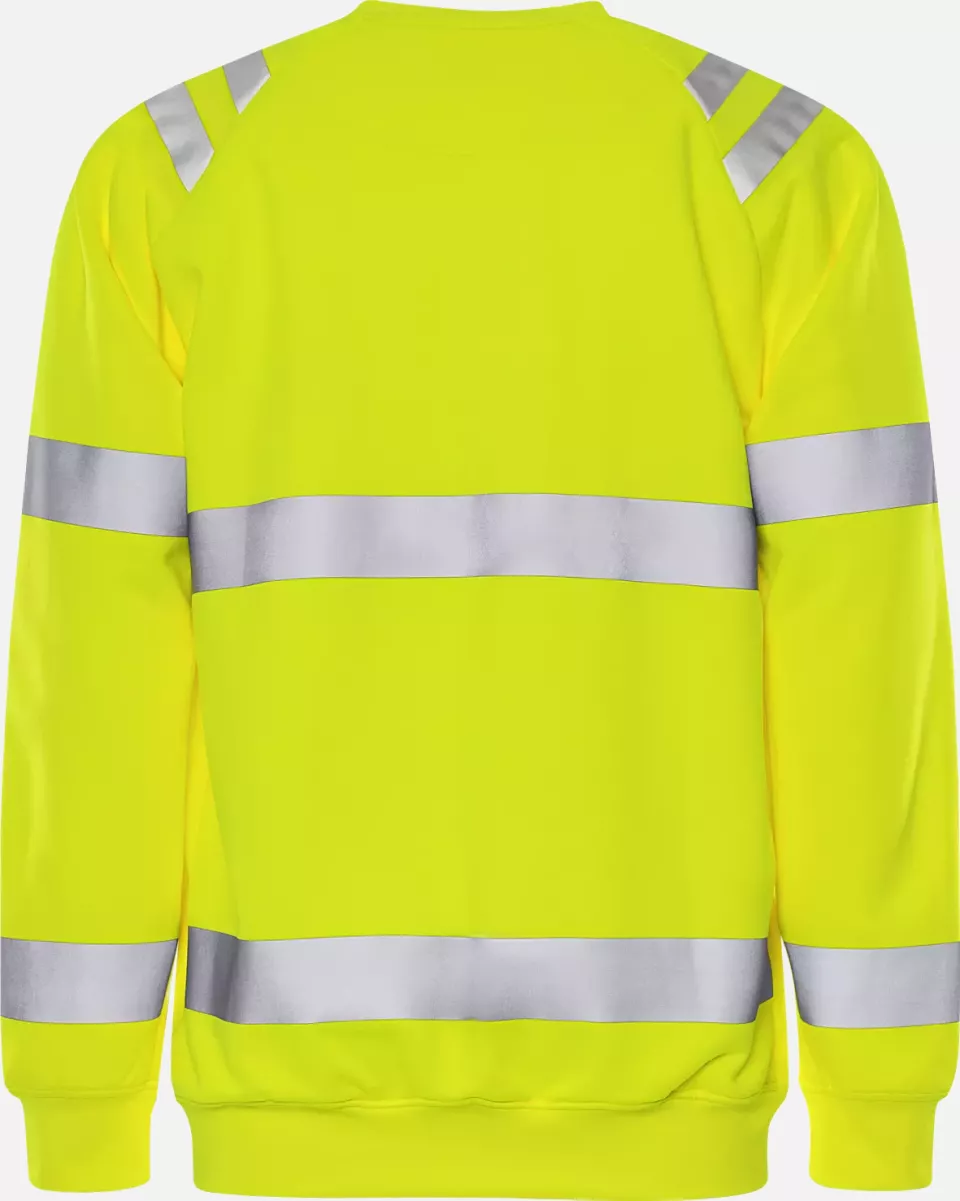 Fristads 301023-130, High Vis Sweatshirt Class 3 7862 GPSW, image 2, gallery thumbnail