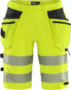 Fristads 134191-196, Green High Vis Craftsman Stretch Shorts Class 2 2646 GSTP