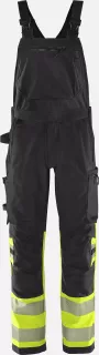 Fristads 134244-196, Green High Vis Stretch Bib Trousers Class 1 1032 GSTP, image 1, gallery thumbnail
