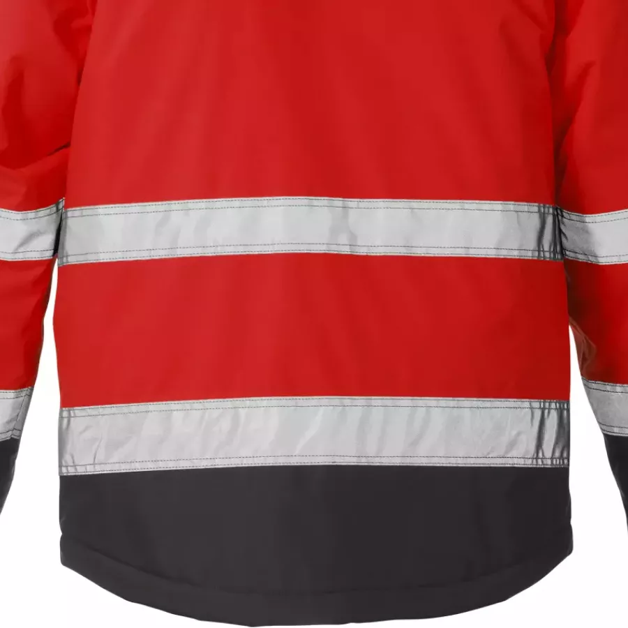 **Erweiterter Rücken** bietet zusätzliche Abdeckung, um Sie beim Bücken und Greifen warm und geschützt zu halten.