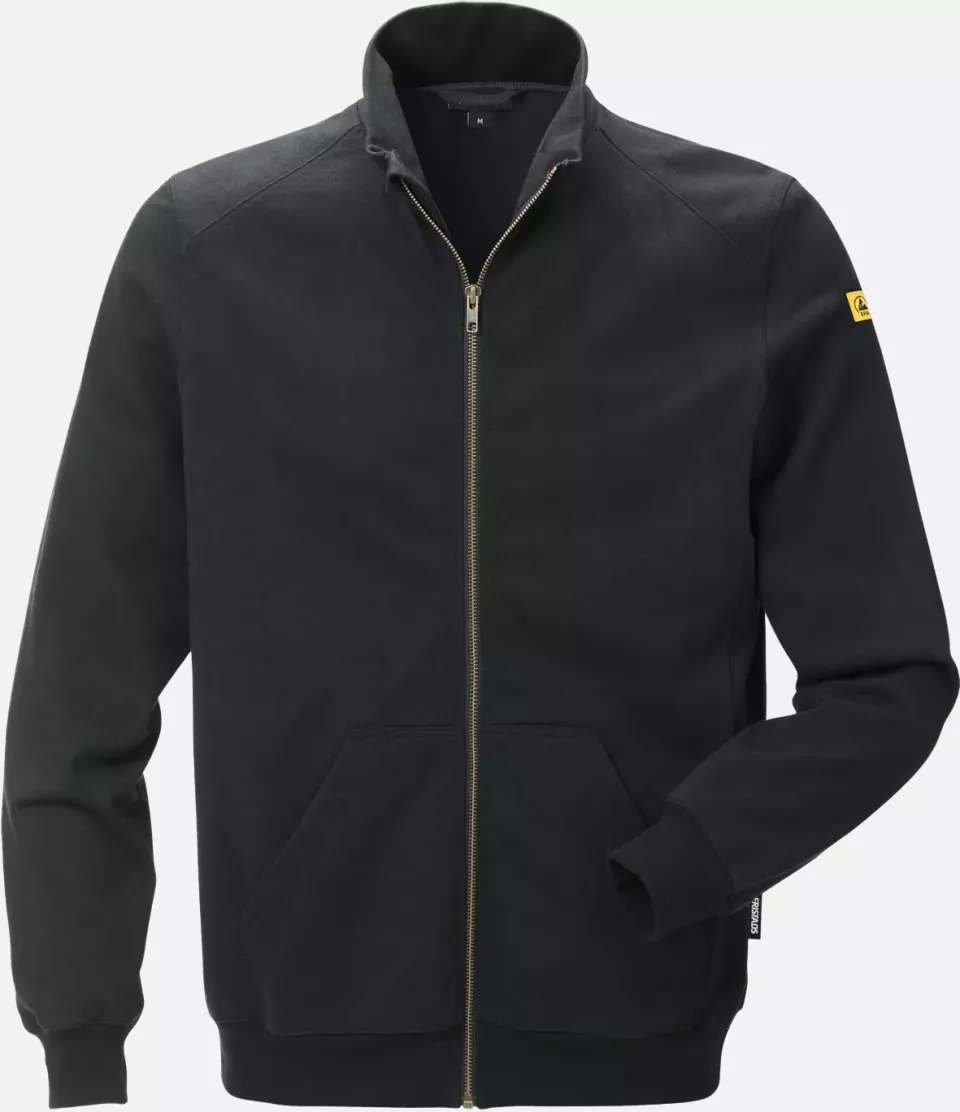 Fristads 121675-940, ESD Sweat Jacket 4080 XSM, image 1, gallery thumbnail
