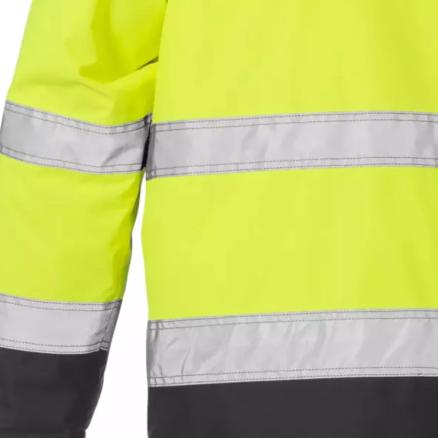 **Reflexstreifen** erhöhen die Sichtbarkeit, damit Sie sich sicher fühlen und bei schlechten Lichtverhältnissen deutlich gesehen werden.