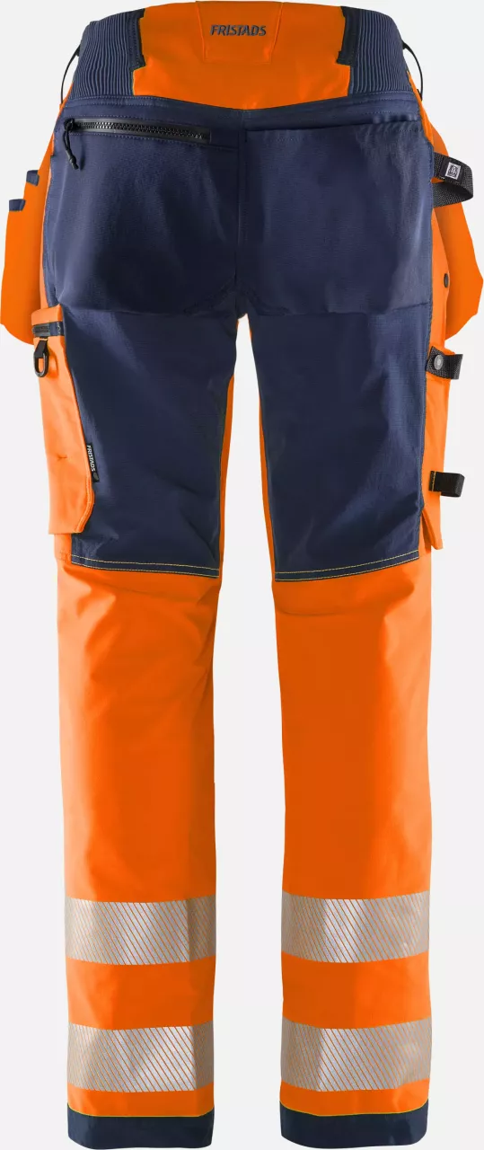 Fristads 134239-271, Green High Vis Craftsman Stretch Trousers Woman Class 2 2664 GSTP, image 2, gallery thumbnail