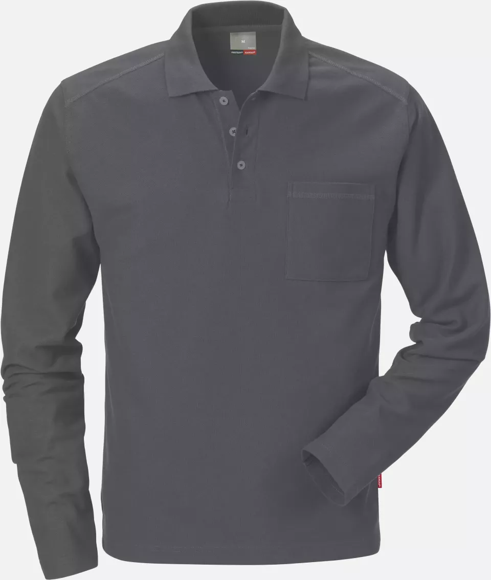 Fristads 100781-941, Long Sleeve Polo Shirt 7393 PM, image 1, gallery thumbnail