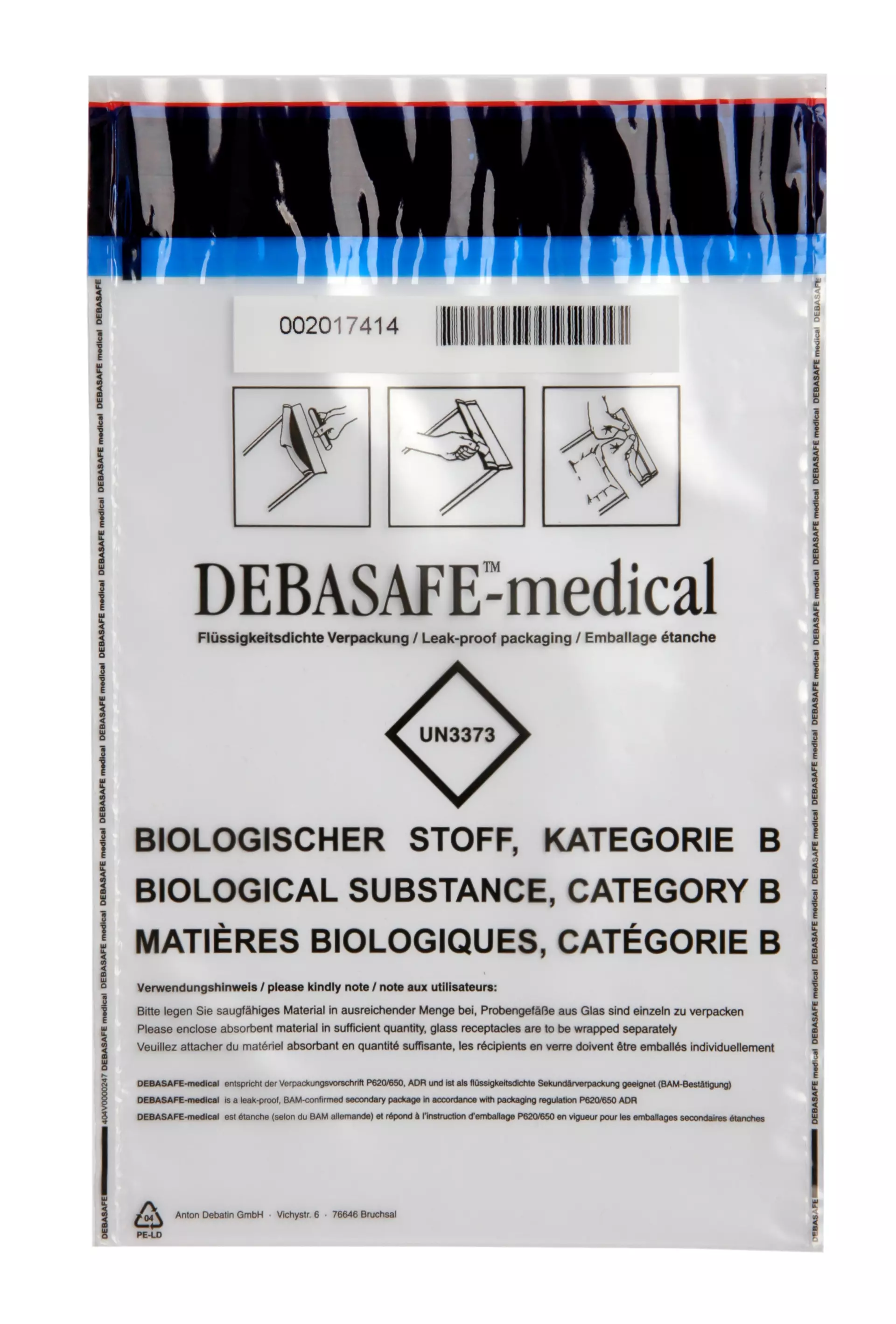 DS Safety BAG, Prosafe® Disposal Bag For Biological Substances, Category B, image 1