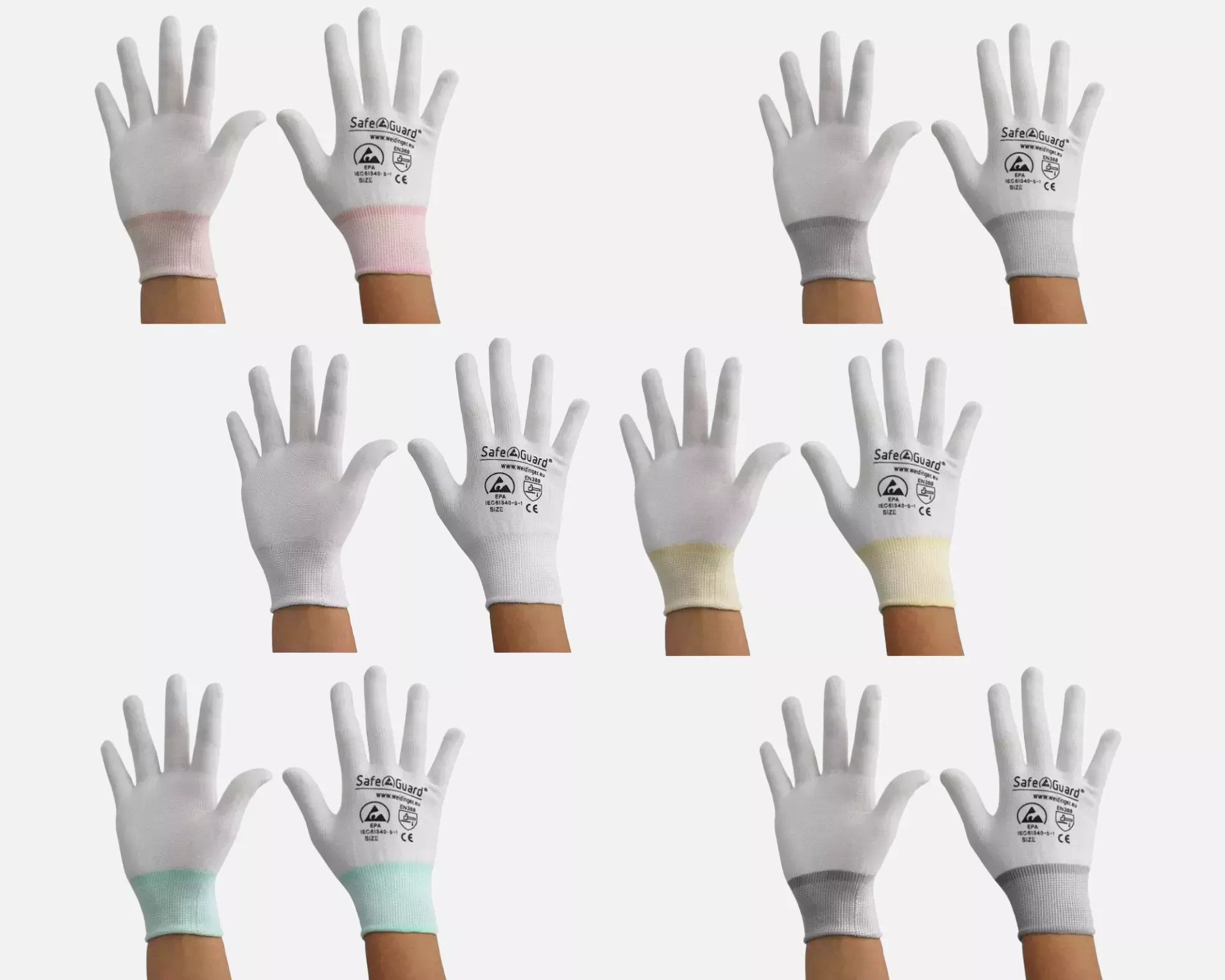 Safeguard DSWL365, ESD Glove, Uncoated (White), image 2