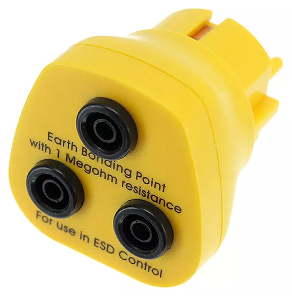 Safeguard® DSWL42571, Safeguard® ESD Grounding Plug, Yellow, image 1, gallery thumbnail