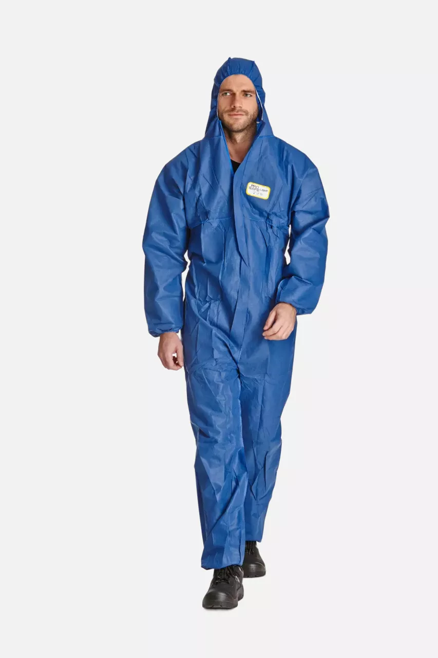 DS Safety SMSB, Prosafe® SMS Coverall with Hood, Elasticated Cuffs and Ankles, image 1, gallery thumbnail