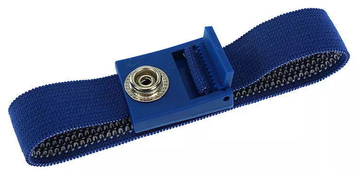 Safeguard DSWL19686, ESD Wristband PRO, Dark Blue, 10 mm Snap Fastener, image 1
