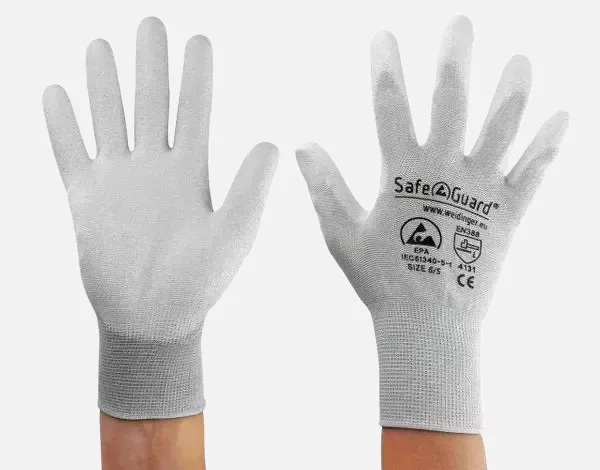 Safeguard DSWL39, ESD Glove, Coated Palm (Grey), image 3