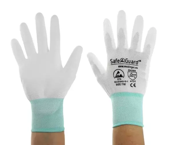 Safeguard DSWL4076, ESD Glove, Coated Palms (White), image 4