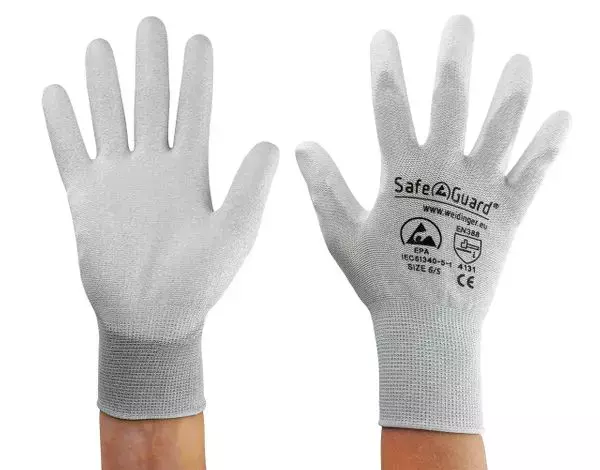 Safeguard DSWL39, ESD Glove, Coated Palms (Grey), image 3