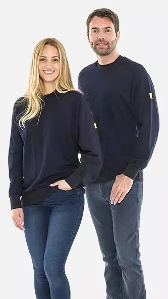 Safeguard DSWL43770-4XL, ESD Sweatshirt, 280g/m², Crew Neck, Navy, Size 4XL, image 1
