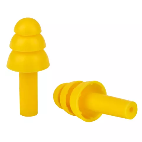 DS Safety Earprotect® Reusable Ear Plugs, Yellow, Silicone