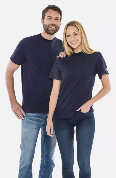 Safeguard DSWL44408-5XL, ESD T-Shirt, Round Neck, Navy Blue/Black 150 g/m², Size 5XL, image 1