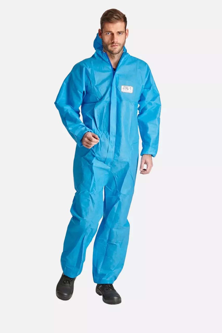 DS Safety PS1B, Prosafe® 1 Coverall with Hood, Elasticated Cuffs, Ankles and Waist, image 1, gallery thumbnail