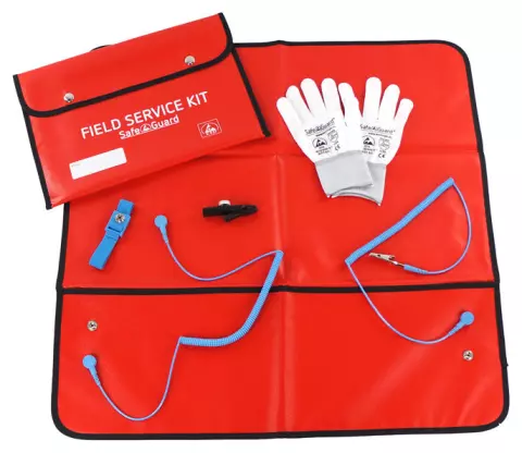 Safeguard ESD Service Kit, Gloves, Insulated Alligator Clip