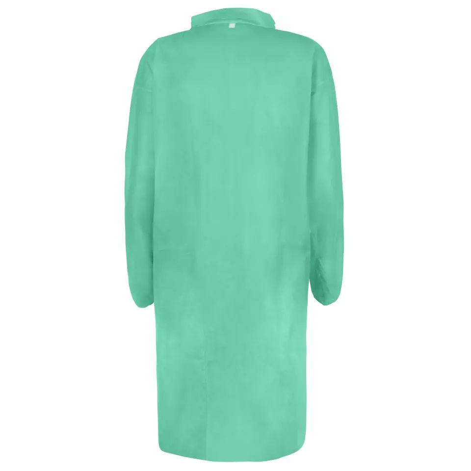 DS Safety PPKIG, Prosafe® PP Lab Coat, 28 g/m², 4 Snap Buttons, Collar, image 2, gallery thumbnail