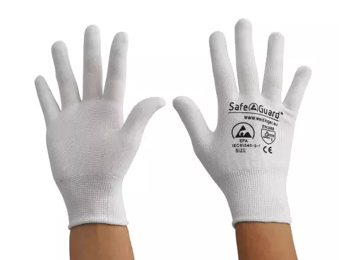 Safeguard ESD Glove, Uncoated (White)